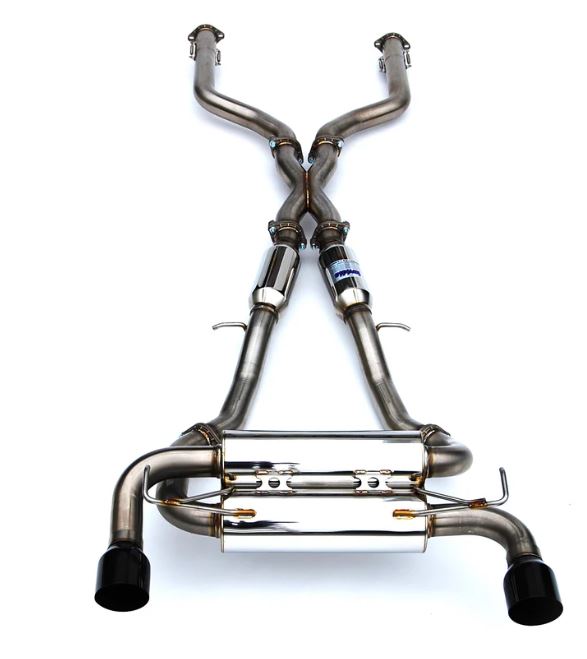 Invidia 2022+ Nissan Z 70mm Gemini Cat Back Exhaust - Single Layer Black Tip (HS22N4Z7GM1SBL)