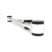 BLOX Racing V2 Billet Rear Lower Control Arms with Poly Bushings for 1996-2000 Honda Civic - Raw Finish