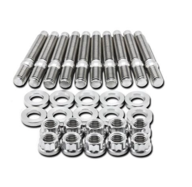 BLOX Racing SUS303 Stainless Steel Intake Manifold Stud Kit M8 x 1.25mm - 55mm Length, 10 Pieces