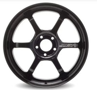 Advan R6 18x9.5 +29 5-114.3 Racing Titanium Black Wheel (YA68J29ETB)