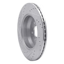 R1 Concepts Genesis G80 Rear Right Drilled & Slotted Silver Brake Rotor (Part #rnc631-03056R)