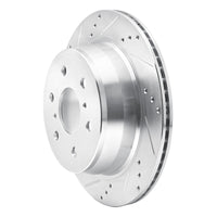 R1 Concepts Cadillac Escalade EXT Rear Left Drilled & Slotted Silver Brake Rotor (Part Number: RNC631-48053L)