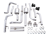 AWE Tuning 4th Gen GM 1500 6.2L 0FG Cat-Back Split Rear Exit (w/ Bumper Cutouts) - Quad Diamond Tips