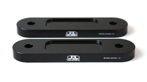 BLOX Racing Honda S2000 Front 12mm Thin Spacer Bump Steer Kit - Black (Lowered 1 inch and More)