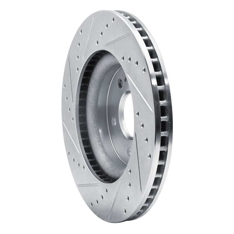 R1 Concepts Genesis G70 Front Right Drilled & Slotted Silver Brake Rotor (Part Number: RNC631-21040R)