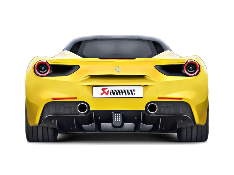Akrapovic Slip-On Line for Ferrari 488 GTB & Spider (2016-2017) Titanium with Carbon Tips