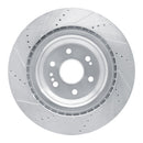 R1 Concepts Cadillac Escalade Front Right Drilled & Slotted Silver Brake Rotor (Part Number: RNC631-47079R)