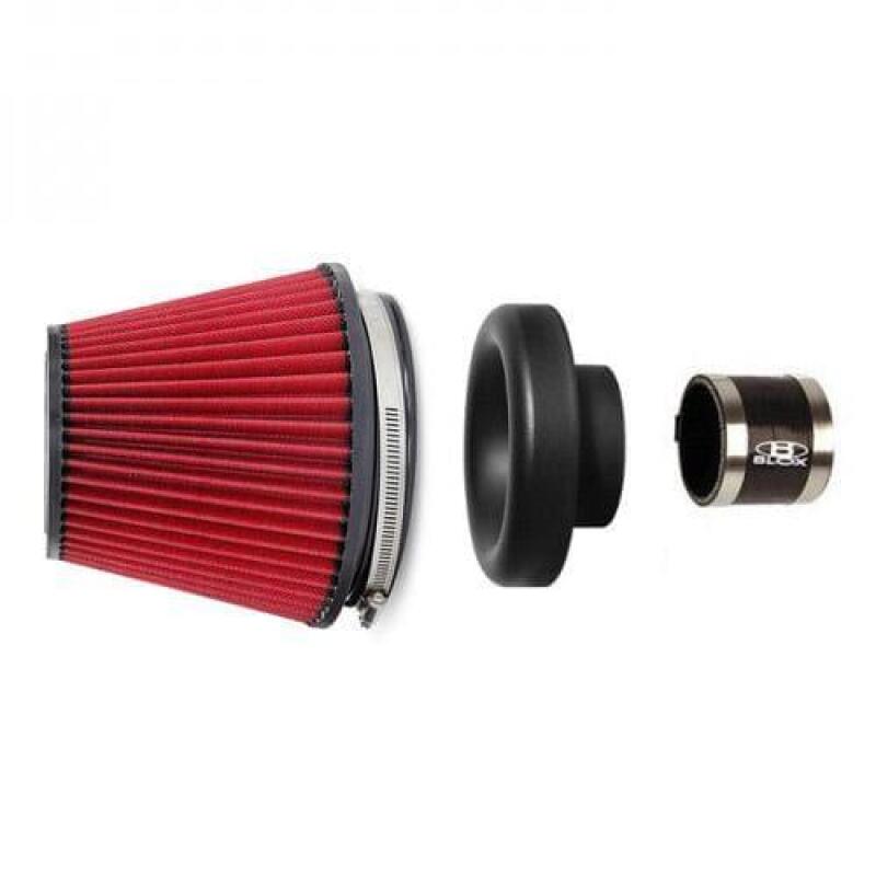 BLOX Racing Performance Filter Kit with 4.0 Inch Velocity Stack Air Filter and Silicone Hose