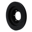 R1 Concepts Lexus GX470 Front Left Drilled & Slotted Brake Rotor - Black