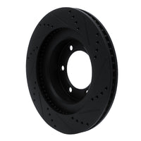 R1 Concepts Lexus GX470 Front Left Drilled & Slotted Brake Rotor - Black