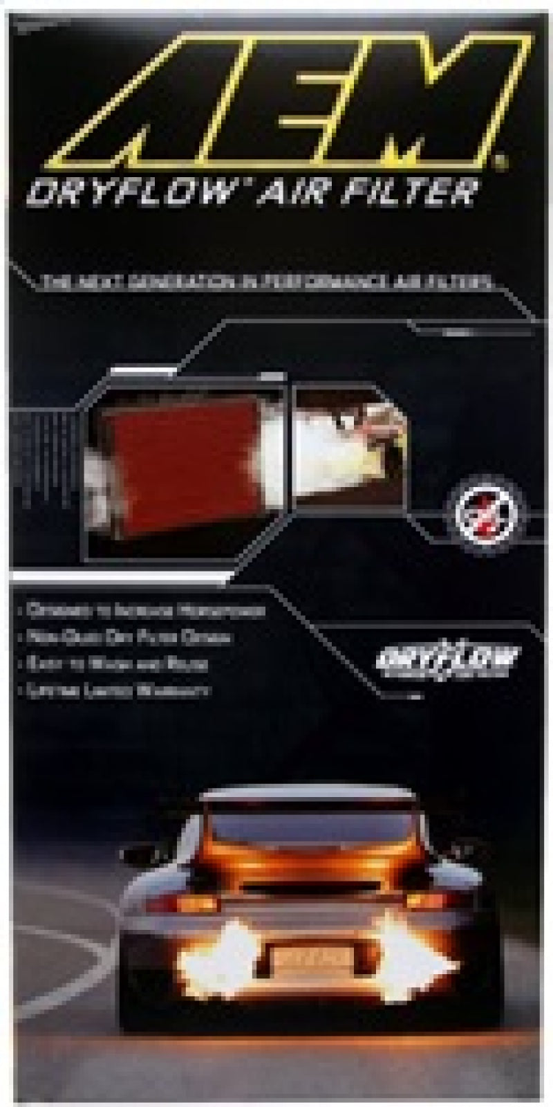 AEM Induction Dryflow Panel Air Filter for Mercedes-Benz C/CLK/E/GL/ML/R/S/SL Class (Part Number: aem28-20181)