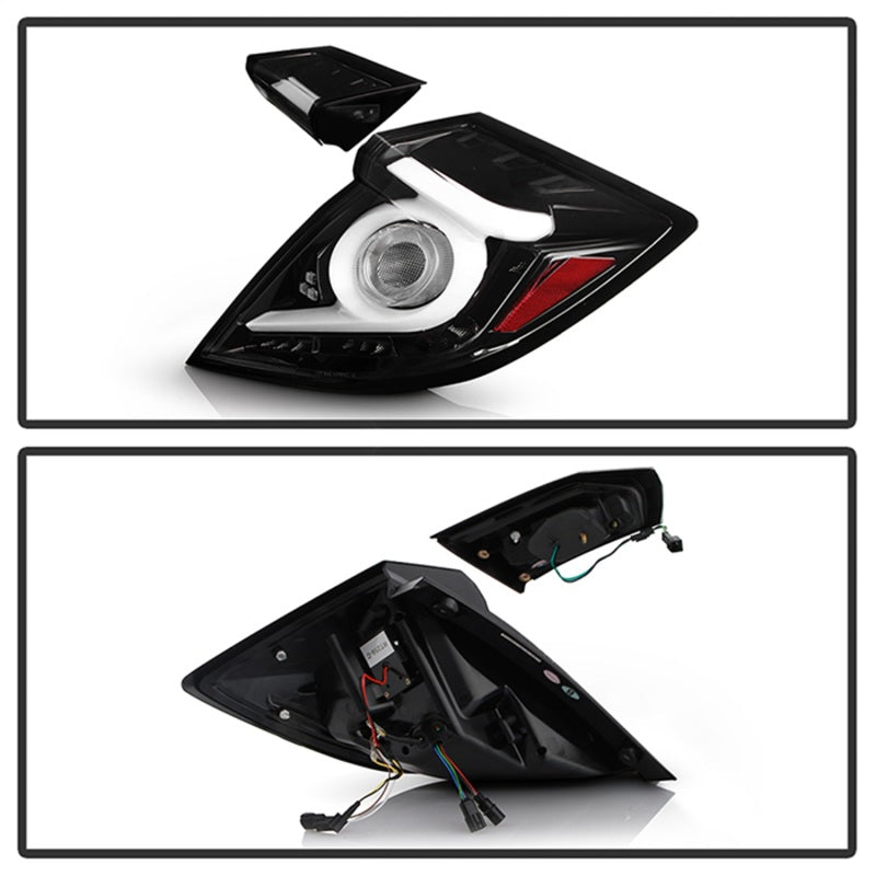 Spyder 16-21 Honda Civic Type R & Hatchback Light Bar LED Tail Lights in Black Chrome (ALT-YD-HC16HB-BC)