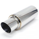 BLOX Racing 60.5mm Street Muffler with Straight Tip for Enhanced Performance