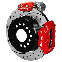 Wilwood Forged Dynalite Rear Electronic Parking Brake Kit with Red Powder Coat Caliper - D/S Rotor