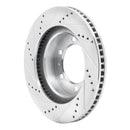 R1 Concepts Toyota FJ Cruiser Front Right Drilled & Slotted Silver Brake Rotor (Part No. RNC631-76128R)