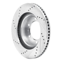 R1 Concepts Toyota FJ Cruiser Front Right Drilled & Slotted Silver Brake Rotor (Part No. RNC631-76128R)