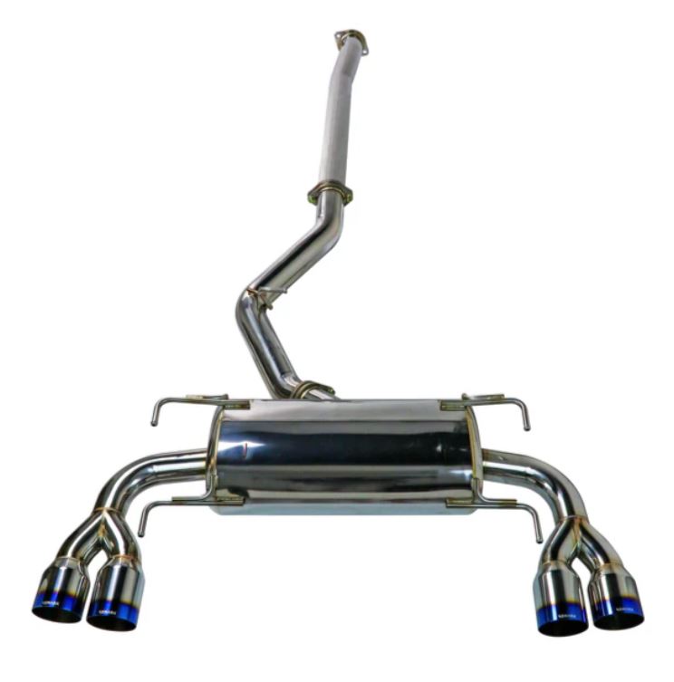 Remark 08-14 Subaru STi GR Hatch Sports Touring Spec - Burnt Quad Tips (Non-Resonated) (RK-C4076S-02TN)