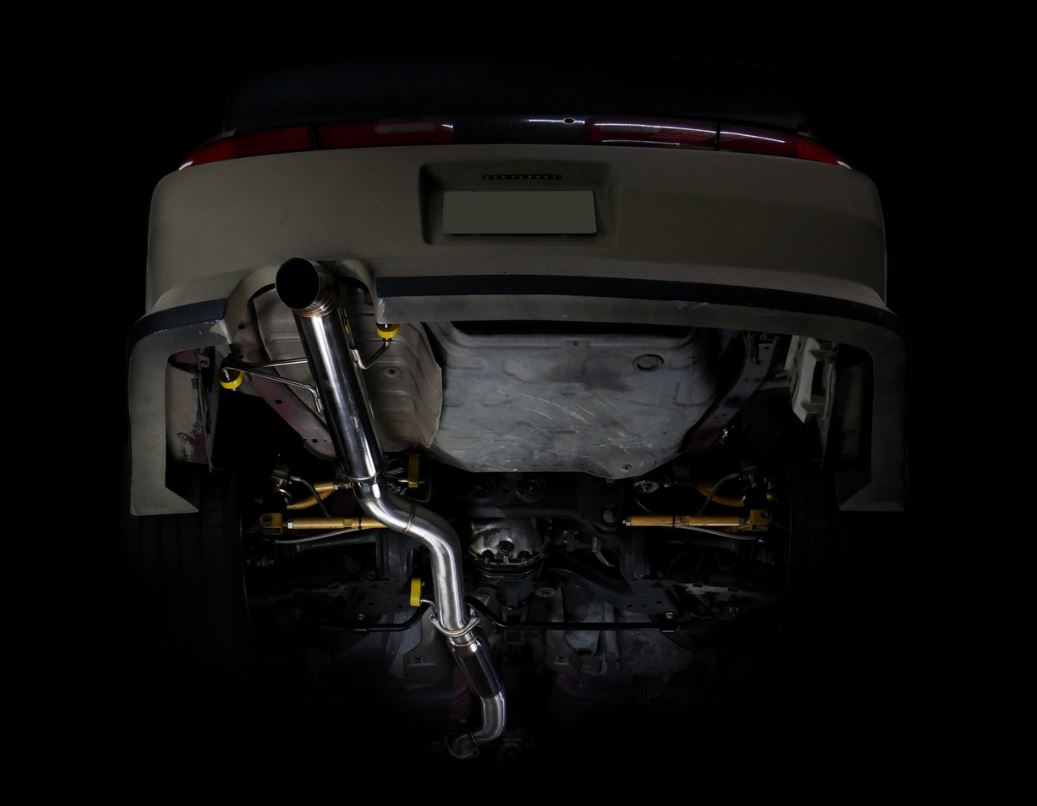 ISR Performance Series II - EP Single Tip Blast Pipe Exhaust - Resonated - 95-98 Nissan 240sx (S14) (IS-S2EPSR-S14)