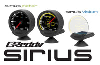 GReddy Sirius Vision Display (Turbo / Press / Temp / Voltage) 68mm Clear Thin-Film EL Display Gauge