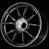 Advan RZIII 18x8.5 / +30 Offset / 5x114.3 BC / 73mm Bore / Black Gun Metallic & Diamond Cut