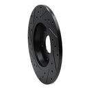 R1 2008-2025 Audi A5 Sportback Rear Right Drilled & Slotted Black Brake Rotor