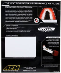 AEM Induction 28-20460 DryFlow Air Filter for Dodge Challenger, Charger, 300C – 14.4 inch x 9.1 inch x 1.75 inch
