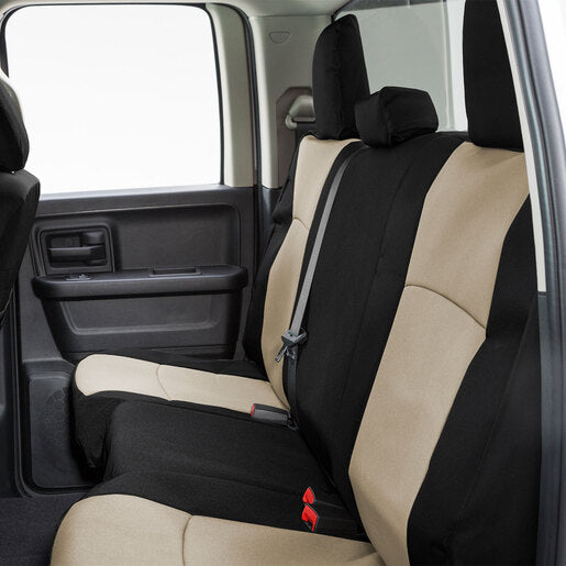 Covercraft 17-24 Nissan Armada Endura PrecisionFit Custom Second Row Seat Covers - Tan/Black (GTN678ENTB)