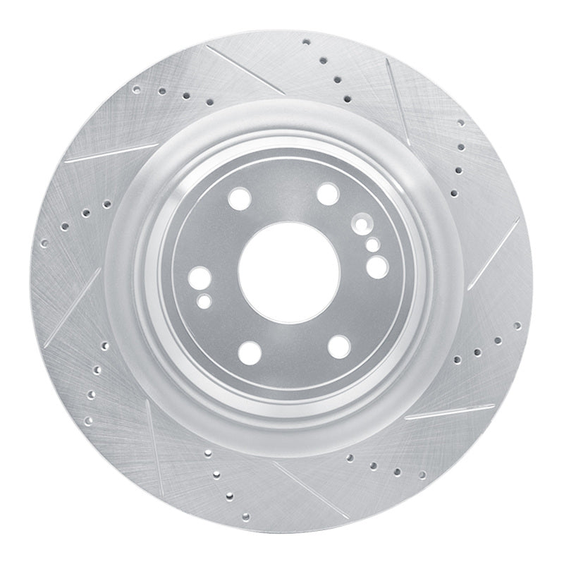 R1 Concepts Cadillac Escalade Front Right Drilled & Slotted Silver Brake Rotor (Part Number: RNC631-47079R)