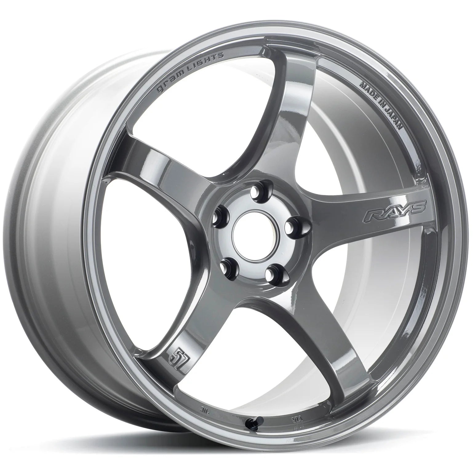 Gram Lights 57CR 18x9.5 +22 5x114.3 Rueda gris brillante