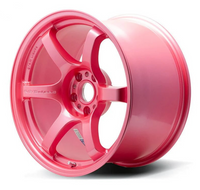 KAGEROU / Light Pink・Matte Silver rim JT Gram Lights 57DR 17x9 +12 5-114.3 Sakura Pink Wheel