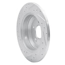 R1 Concepts Genesis G70 Rear Right Drilled & Slotted Silver Brake Rotor (Part Number RNC631-21041R)