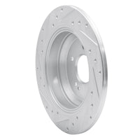 R1 Concepts Genesis G70 Rear Right Drilled & Slotted Silver Brake Rotor (Part Number RNC631-21041R)