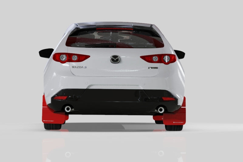 Rally Armor 19-25 Mazda3 Hatchback Black UR Mud Flap w/Red Logo