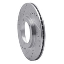 R1 Concepts Porsche 924 Front Left Drilled & Slotted Silver Brake Rotor (Part Number: RNC631-02001L)