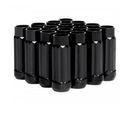 BLOX Racing 12-Sided P17 Tuner Lug Nuts 12x1.25 - Black Steel, Set of 16