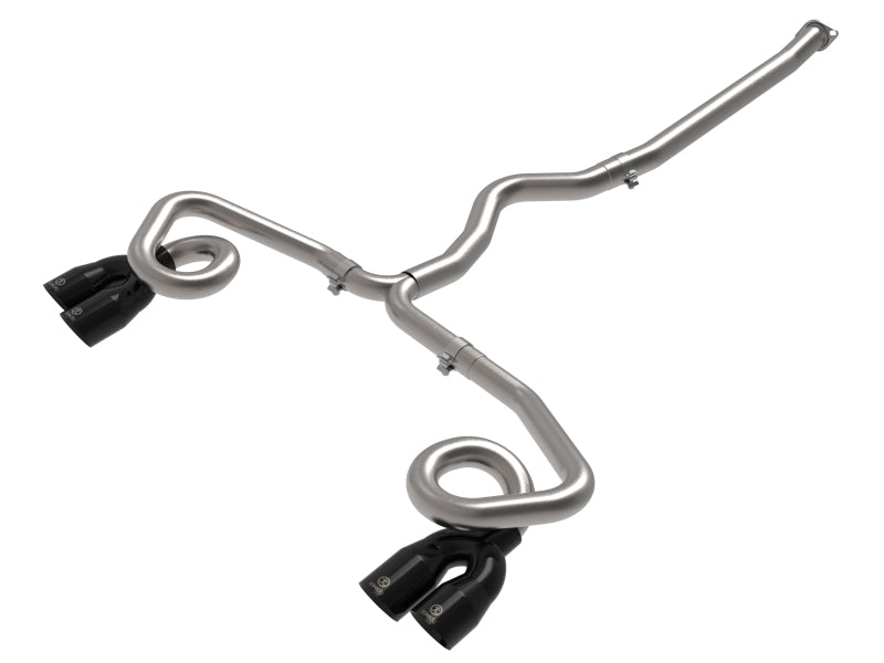 aFe POWER 22+ WRX Takeda 3-Inch to 2-1/2-Inch 304 Stainless Steel Cat-Back Exhaust System with Black Tips