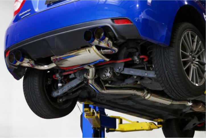 Remark 08-14 Subaru WRX STi GR Hatch Sports Touring Cat-Back Exhaust - Burnt Quad Tips (Resonated) (RK-C2076S-02T)