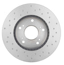 Brembo 02-06 Acura RSX/04-11 Honda Civic/11-15 CR-Z Front Premium Xtra Cross Drilled UV Coated Rotor (09.5457.3X)