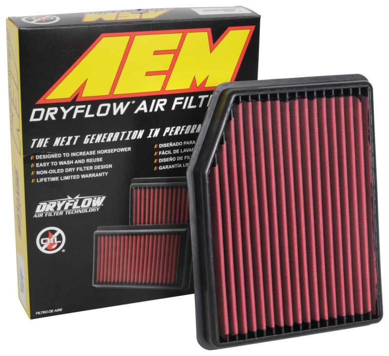 AEM Induction 28-50083 DryFlow Air Filter for 2019 Chevrolet Silverado 1500 V8-5.3L Fuel Injection