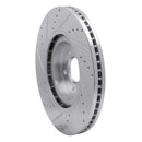 R1 2008-2025 Infiniti QX70 Front Right Drilled & Slotted Silver Brake Rotor