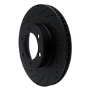 R1 Concepts Lexus GX470 Front Left Drilled & Slotted Brake Rotor - Black