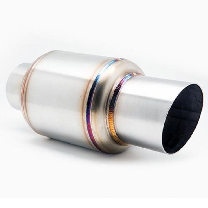 BLOX Racing 2.5-Inch Mini Race Muffler for Automotive Performance