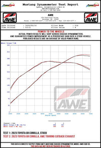 AWE 23-24 Toyota GR Corolla Track Edition Catback Exhaust - Chrome Silver Tips