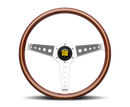 MOMO California Wood Steering Wheel 360 mm - Mahogany Wood with Polished Spokes