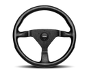 MOMO Montecarlo 350mm Steering Wheel with Black Leather and Red Stitching