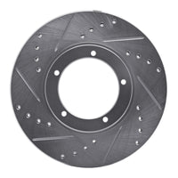 R1 Concepts Porsche 924 Front Left Drilled & Slotted Silver Brake Rotor (Part Number: RNC631-02001L)