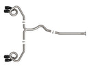 aFe POWER Takeda 3-Inch to 2-1/2-Inch 304 Stainless Steel Cat-Back Exhaust System with Black Tips for Subaru WRX 2022-2024