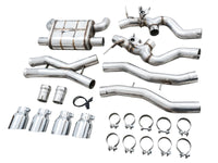 AWE Tuning SwitchPath Cat-Back Exhaust for BMW G8X M3/M4 - Chrome Silver Tips