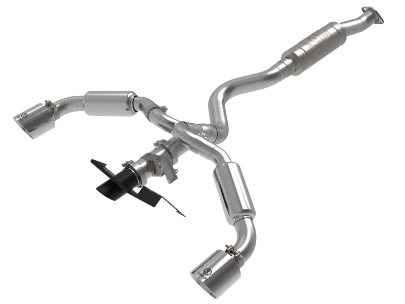 aFe 23+ Toyota GR Corolla L3 1.6L (t) Gemini XV 3in to 2-1/2in Cat Back Exhaust w/ Polished Tips