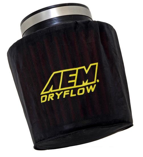AEM Induction Dryflow Pre-Filter Part Number AEM1-4002 - Black, 7.5 in x 5 in x 5 in